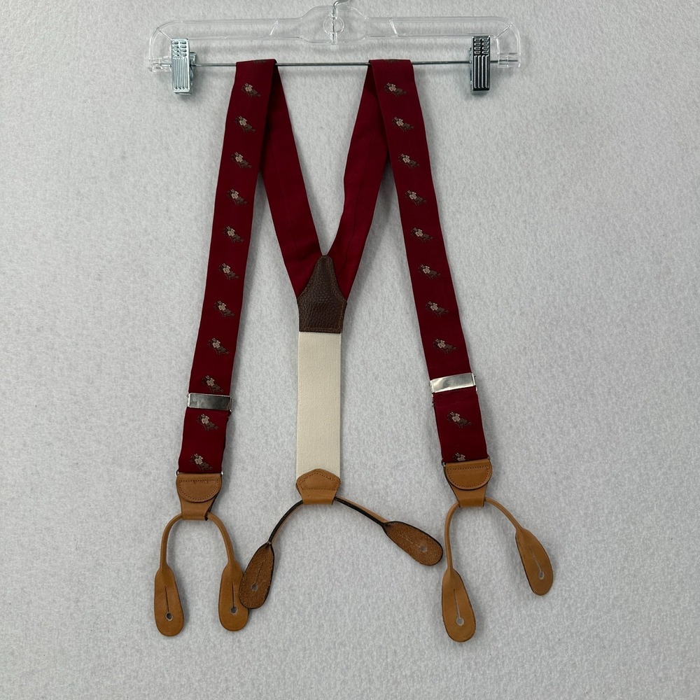 Faun Mythology Suspenders Elastic England for ROYAL NEW YORK Button Ends EUC - Picture 5 of 8